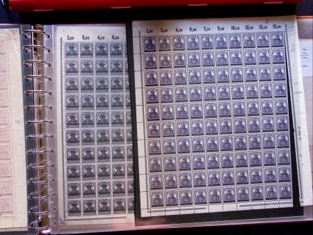 1920, First Issue. selection of complete sheets including