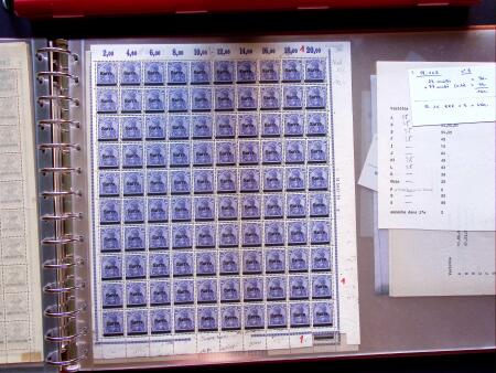 1920, First Issue. selection of complete sheets including