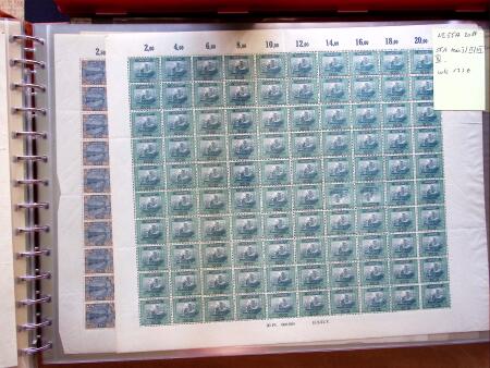 1921-27 Selection of 33 complete sheets of mostly the