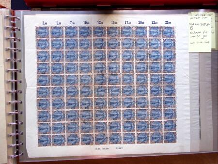 1921-27 Selection of 33 complete sheets of mostly the