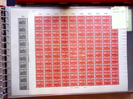 1921-27 Selection of 33 complete sheets of mostly the