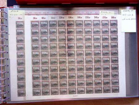 1921-27 Selection of 33 complete sheets of mostly the