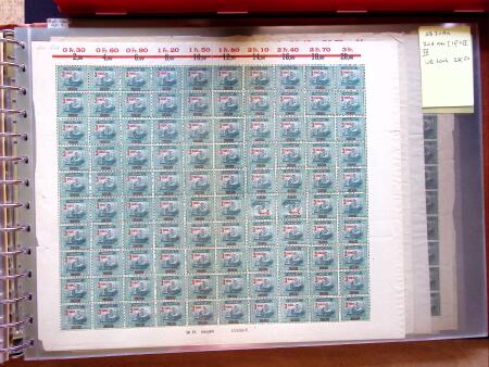 1921-27 Selection of 33 complete sheets of mostly the