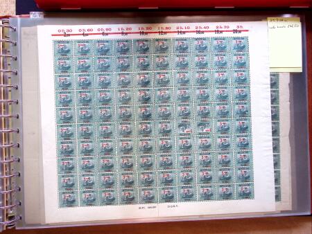 1921-27 Selection of 33 complete sheets of mostly the