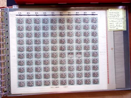1921-27 Selection of 33 complete sheets of mostly the