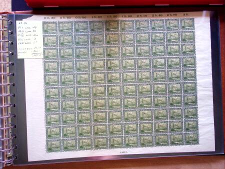 1921-27 Selection of 33 complete sheets of mostly the