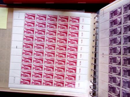 1949-59, SAARLAND issues, selection of over 90 sheets