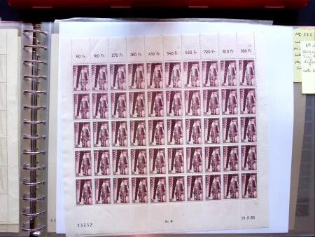 1949-59, SAARLAND issues, selection of over 90 sheets