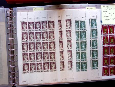 1949-59, SAARLAND issues, selection of over 90 sheets
