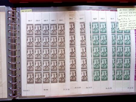 1949-59, SAARLAND issues, selection of over 90 sheets
