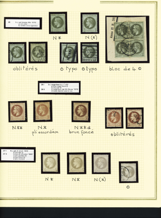 1849-1899, Solide collection en album Présidence avec