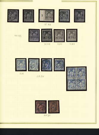 1849-1899, Solide collection en album Présidence avec