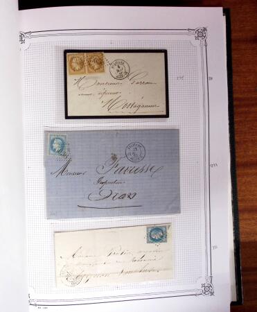 1837-1880, Solide collection de lettres classées par