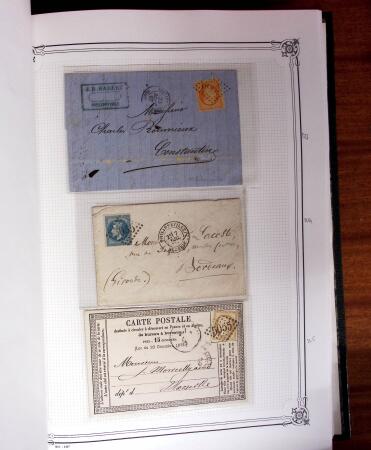 1837-1880, Solide collection de lettres classées par