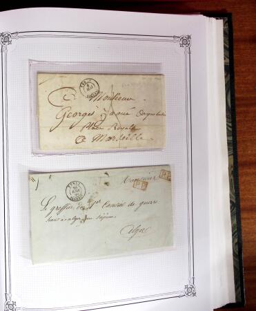 1837-1880, Solide collection de lettres classées par