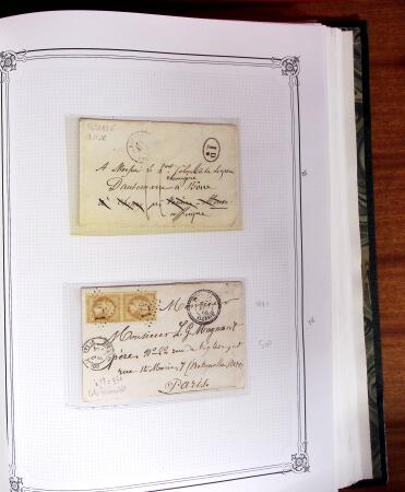 1837-1880, Solide collection de lettres classées par