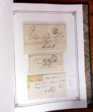 1837-1880, Solide collection de lettres classées par