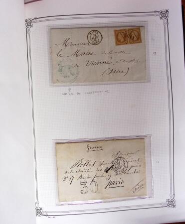 1837-1880, Solide collection de lettres classées par
