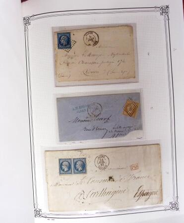 1837-1880, Solide collection de lettres classées par