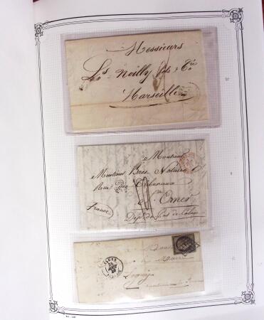 1837-1880, Solide collection de lettres classées par