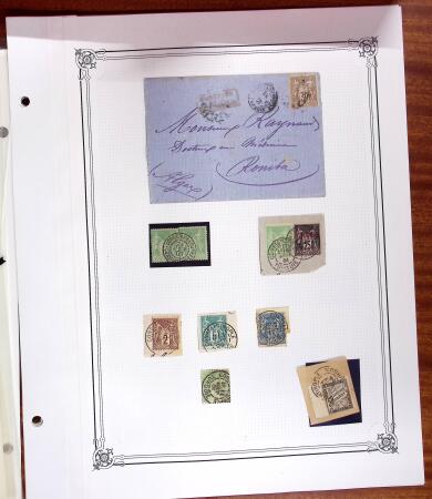 CONSTANTINOPLE Collection d'oblitérations sur grandes