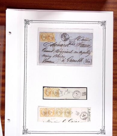ALEXANDRIE Collection d'oblitérations sur grandes