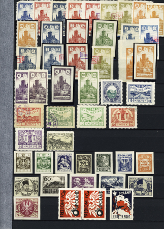 1918-1945, Fantastic POLAND collection of LOCAL issues