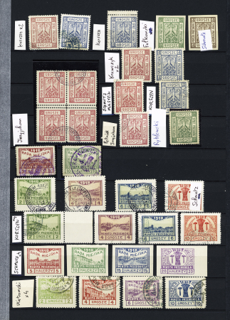 1918-1945, Fantastic POLAND collection of LOCAL issues