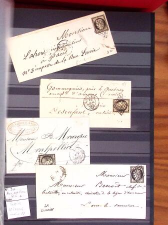 1849-1965, Stock en 8 classeurs de timbres période