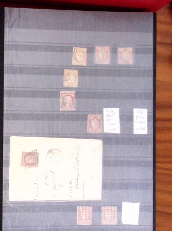 1849-1965, Stock en 8 classeurs de timbres période