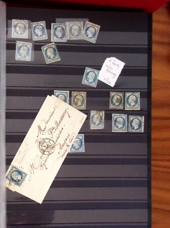1849-1965, Stock en 8 classeurs de timbres période