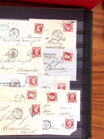 1849-1965, Stock en 8 classeurs de timbres période