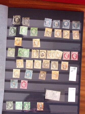1849-1965, Stock en 8 classeurs de timbres période