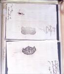 1848, Album vert de documents anciens dont congés de
