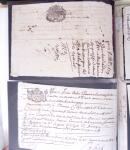 1848, Album vert de documents anciens dont congés de