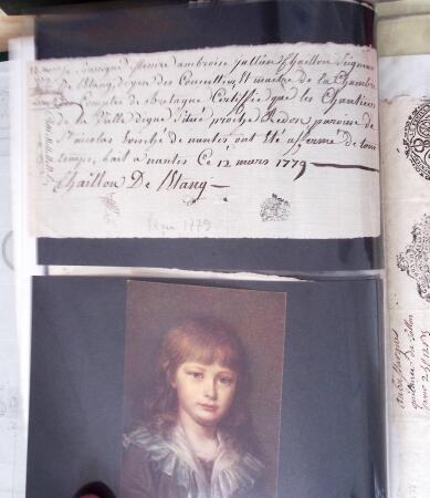 1848, Album vert de documents anciens dont congés de
