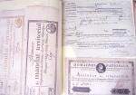 1848, Album vert de documents anciens dont congés de