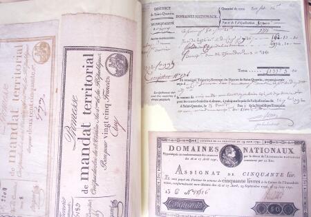 1848, Album vert de documents anciens dont congés de