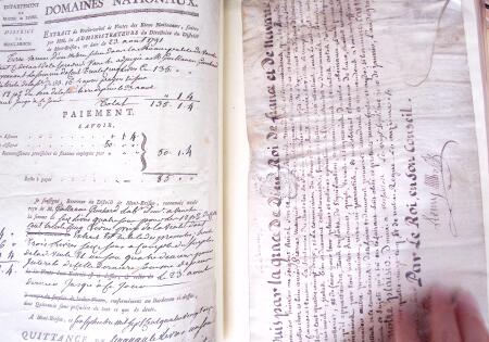 1848, Album vert de documents anciens dont congés de
