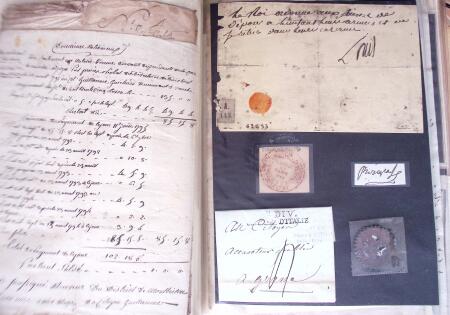 1848, Album vert de documents anciens dont congés de