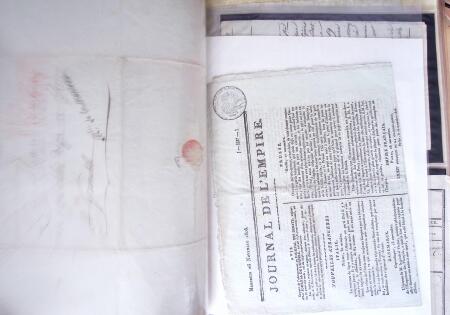 1848, Album vert de documents anciens dont congés de