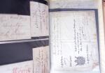 1848, Album vert de documents anciens dont congés de