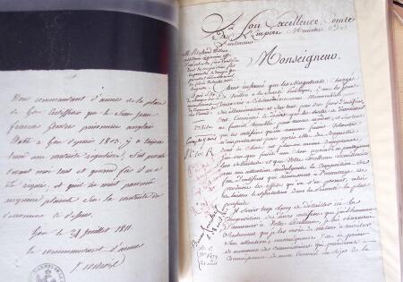 1848, Album vert de documents anciens dont congés de