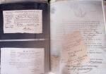 1848, Album vert de documents anciens dont congés de