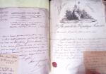 1848, Album vert de documents anciens dont congés de