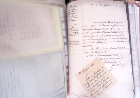 1848, Album vert de documents anciens dont congés de