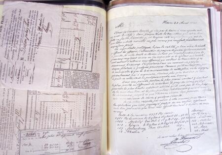 1848, Album vert de documents anciens dont congés de