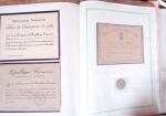 1848, Album vert de documents anciens dont congés de