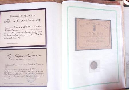 1848, Album vert de documents anciens dont congés de
