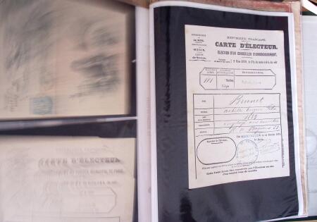 1848, Album vert de documents anciens dont congés de